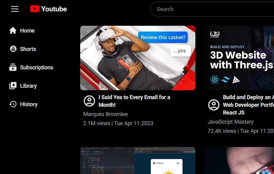 Youtube UI